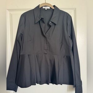 Milly Peplum Button up Elevated Office Wear Size 10 NWOT